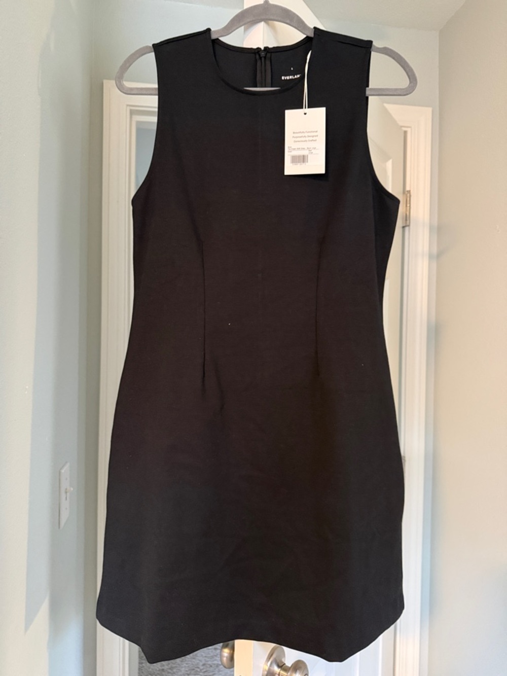 Everlane Black Sleeveless Mini Sheath Dress